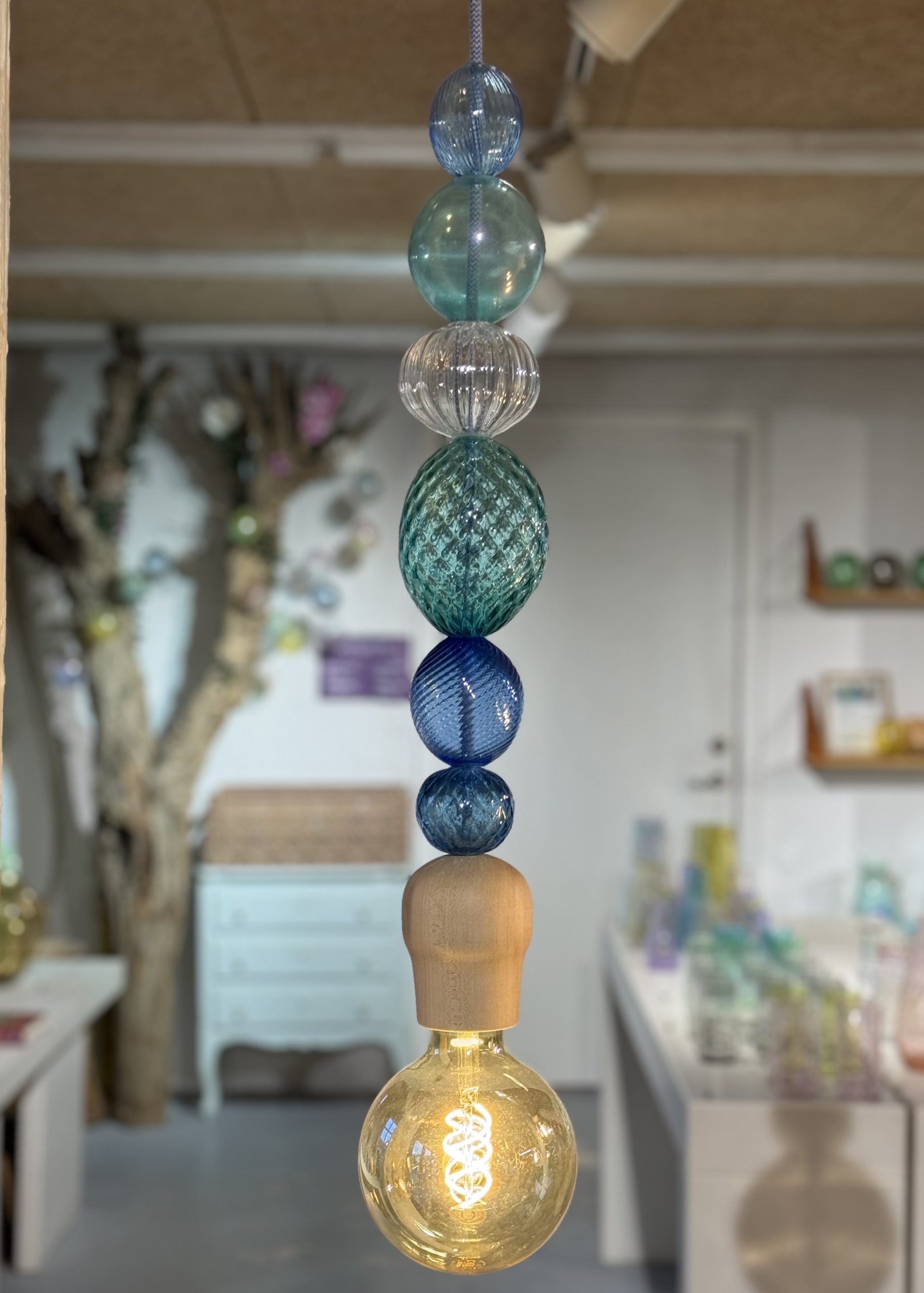 Perler på en snor Lampe