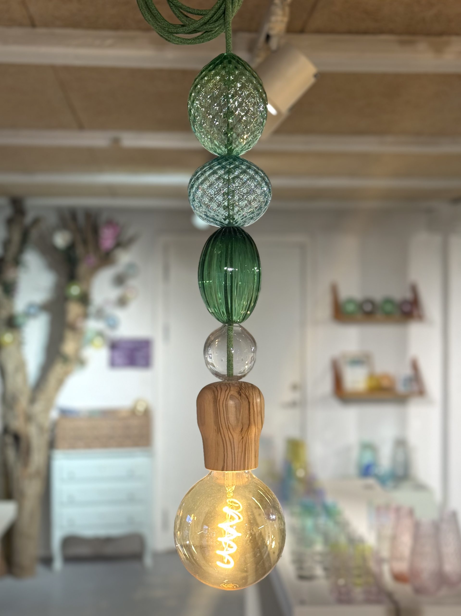 Perler på en snor Lampe